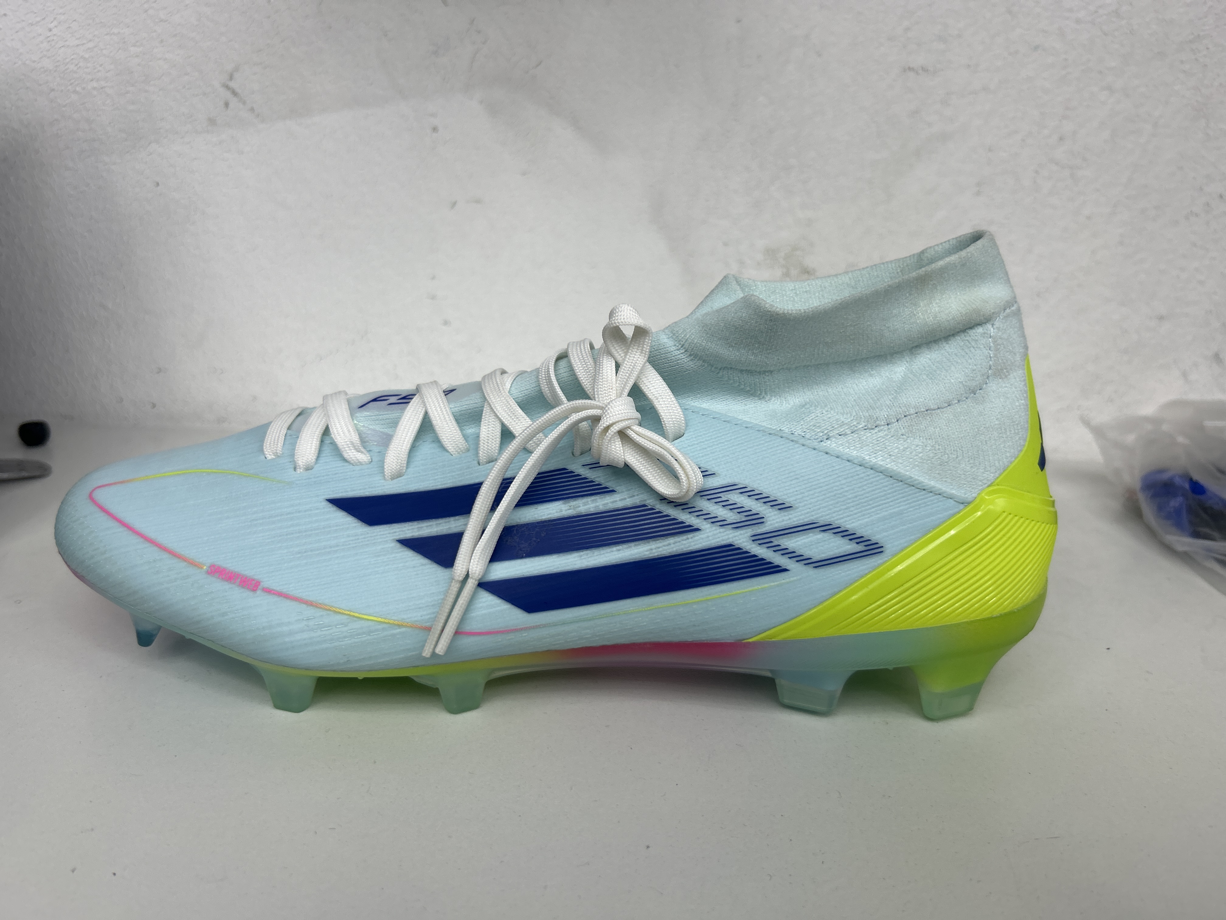 Zapatillas de futbol {10 - 43} Adidas F50 - Azul con verde
