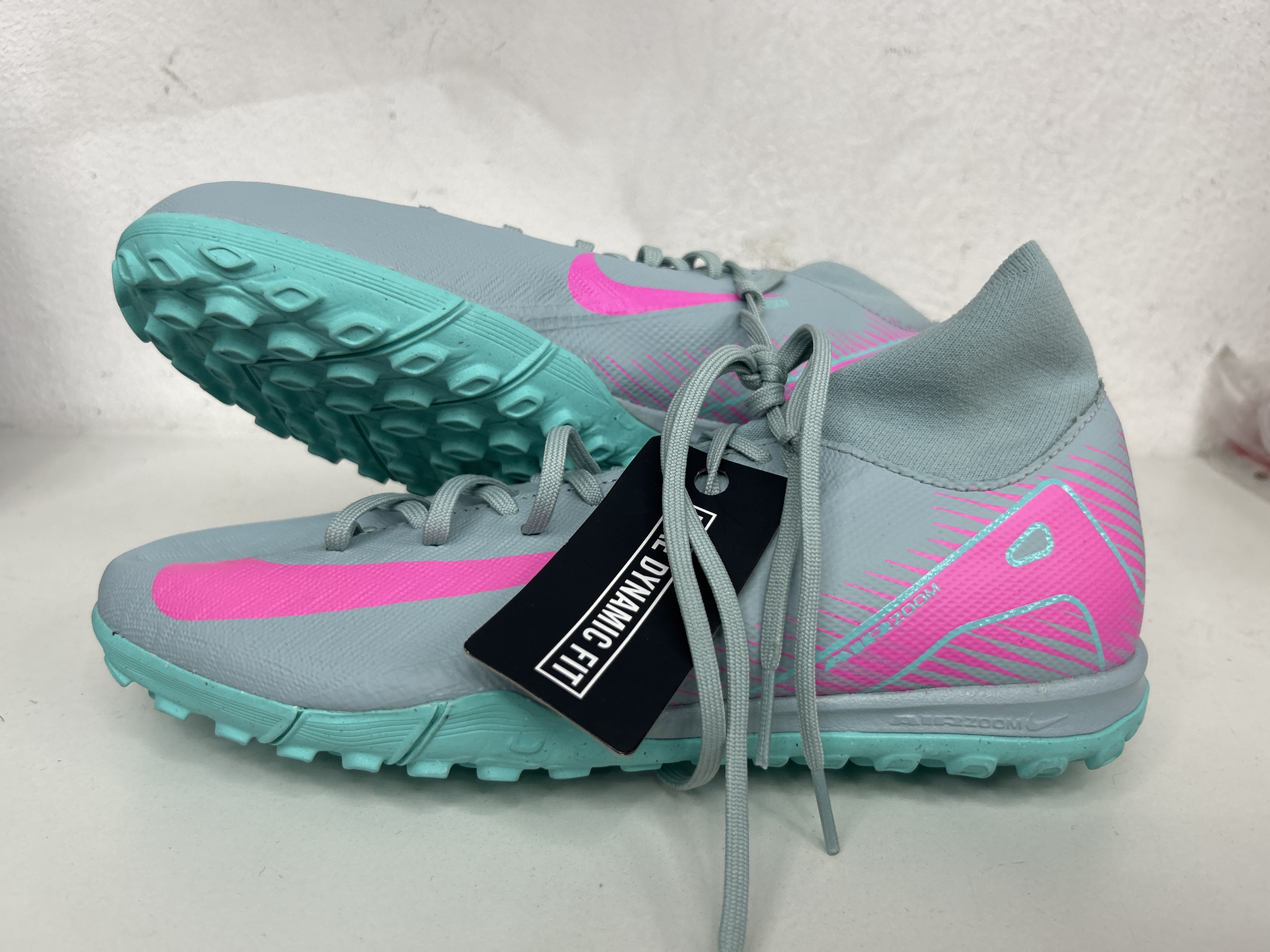 Zapatillas de Futbol {7 - 40} Nike - Azul Grisáceo con Rosa
