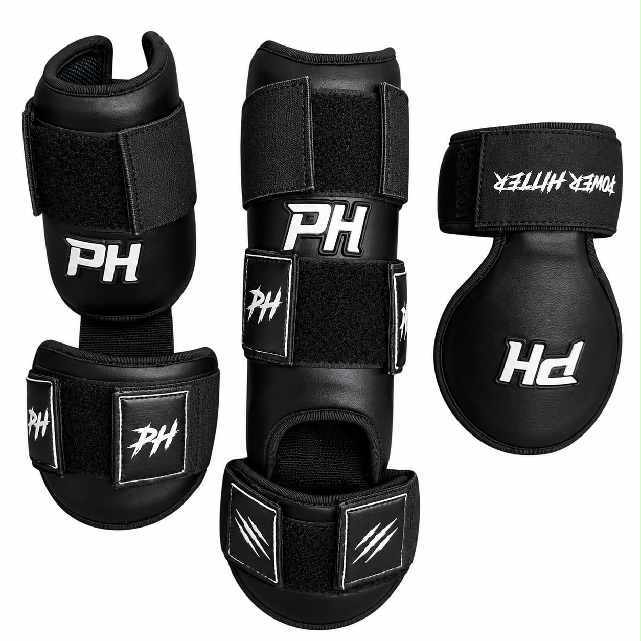 Set de protectores PowerHitter PRO - Negro - Niños