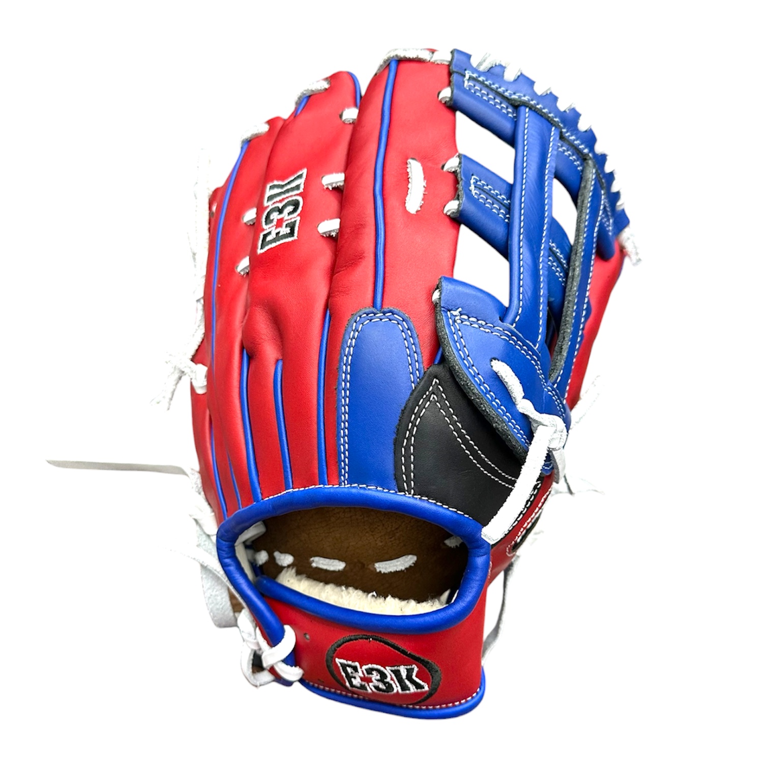 Guantes E3K Outfield "13" PRO-Leather - Rojo, Azul y Negro