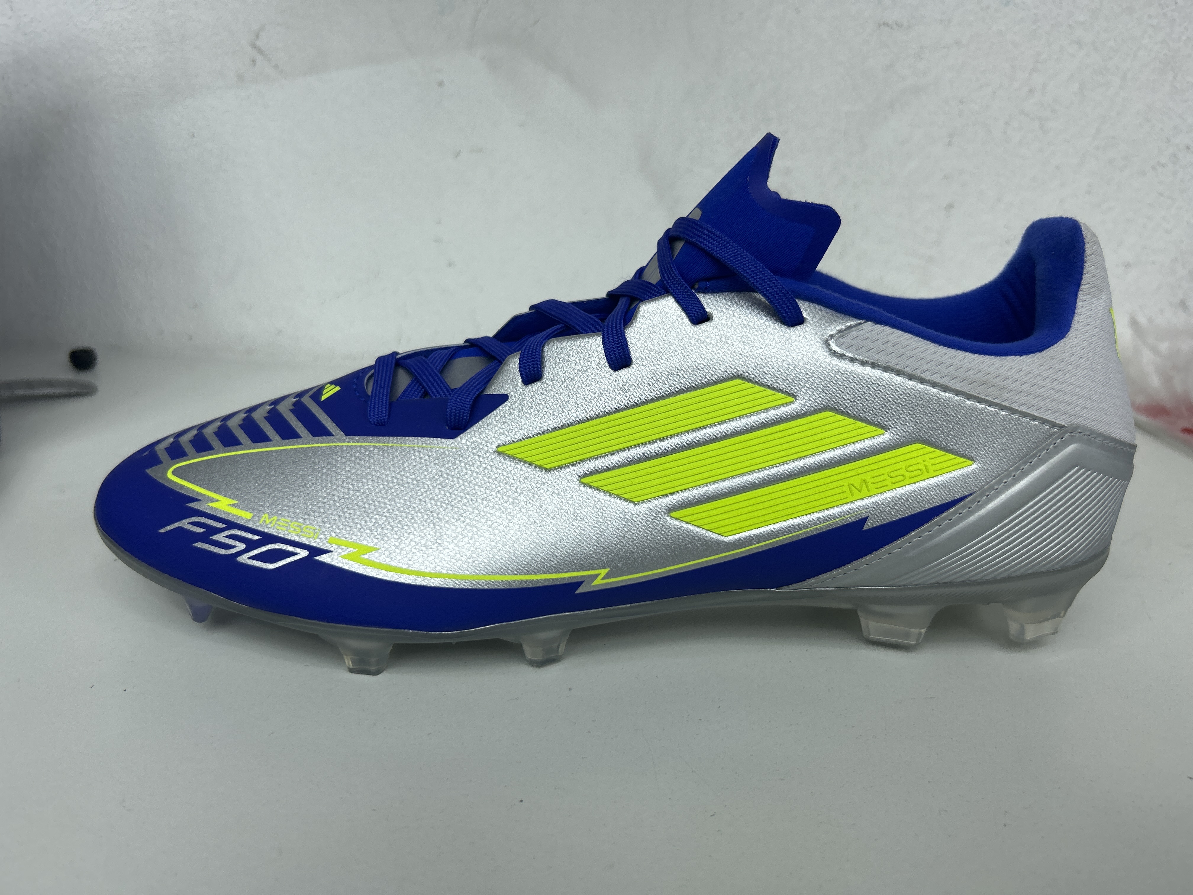 Zapatillas de futbol {10.5 - 44.5} F50 - Azul con Gris