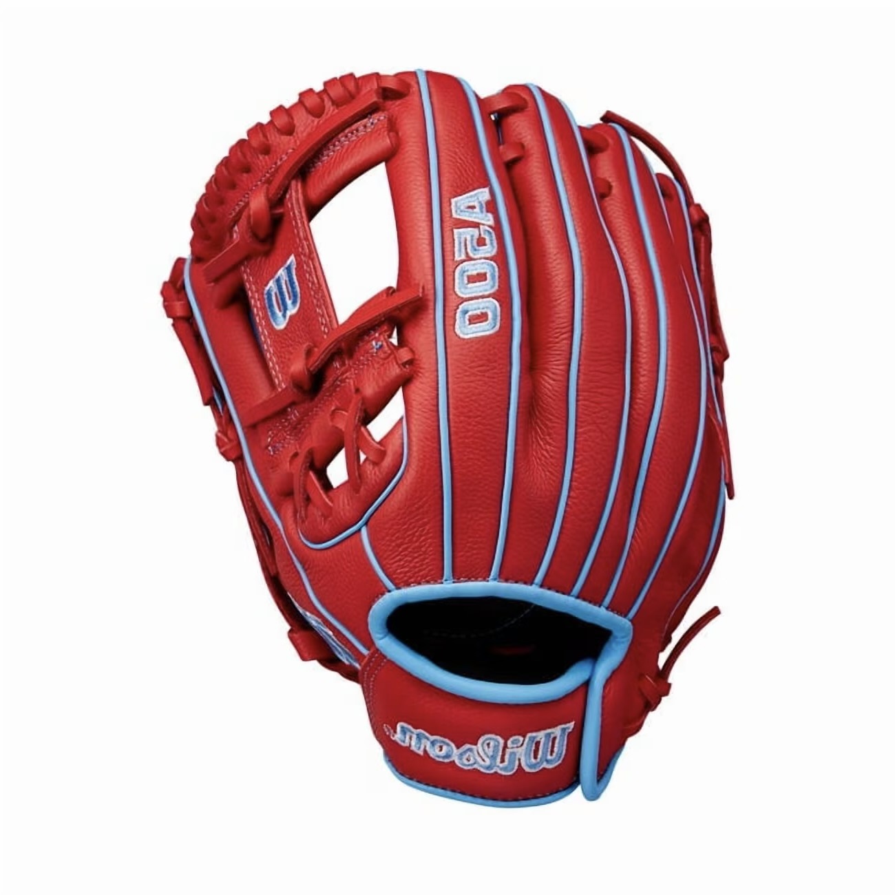 Guantes Wilson "11.5" Infield/Outfield A500 Youth Baseball Glove - Rojo - Zurdo